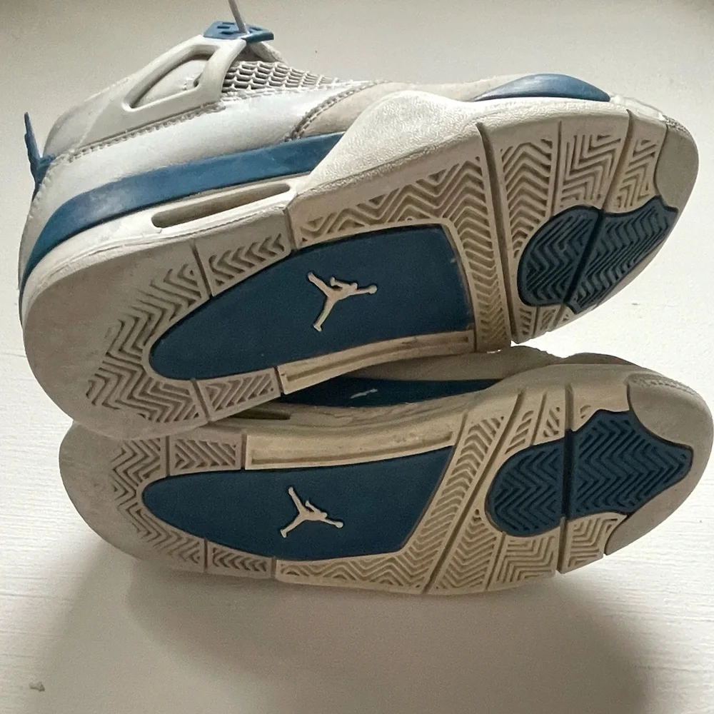 Nike Jordan 4 white and blue 5.5Y
